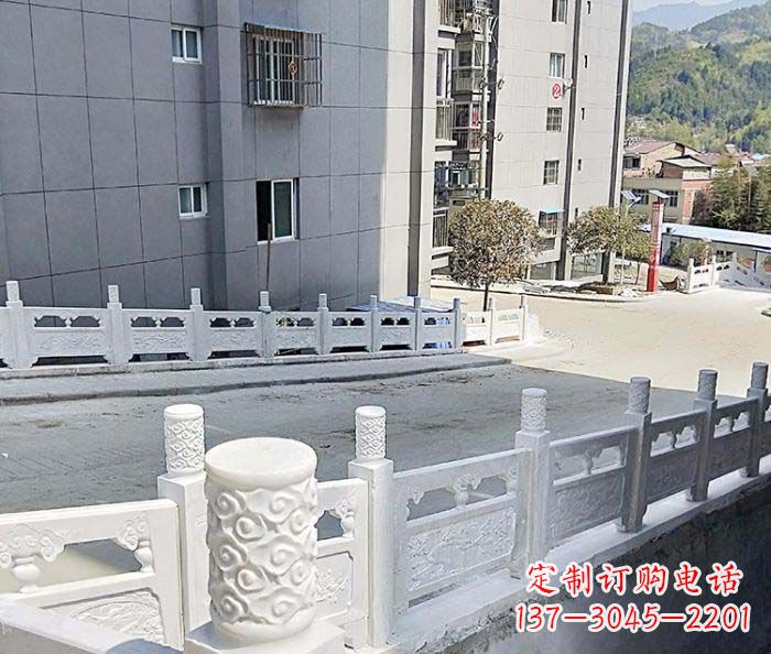 苏州小区景观汉白玉石雕栏板
