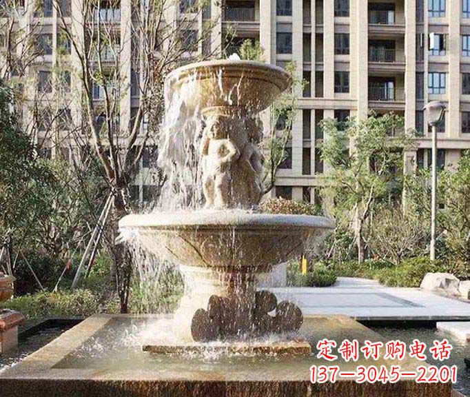 苏州小区景观欧式喷泉石雕 (3)