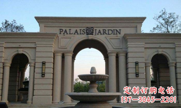 苏州小区门口景观大理石喷泉石雕