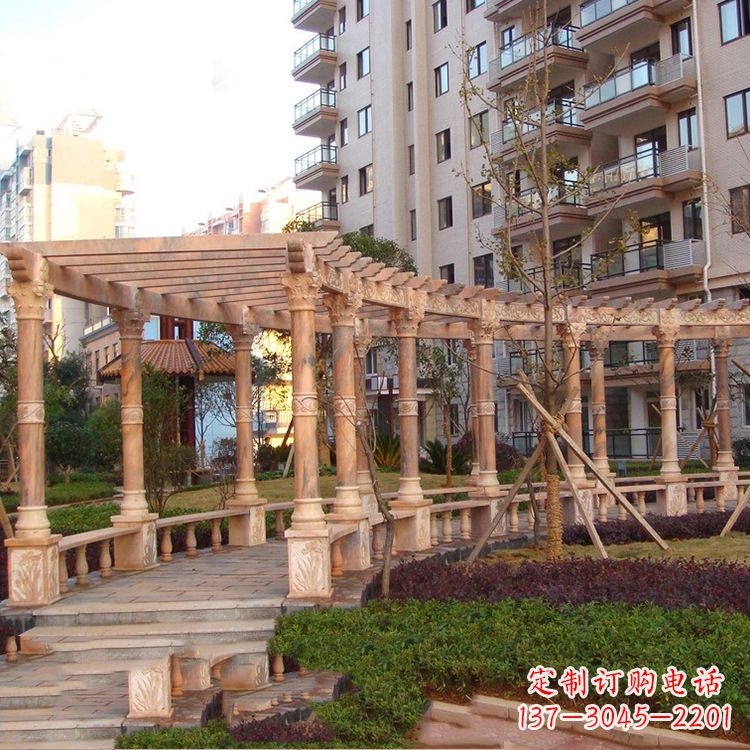 苏州小区石雕花架长廊