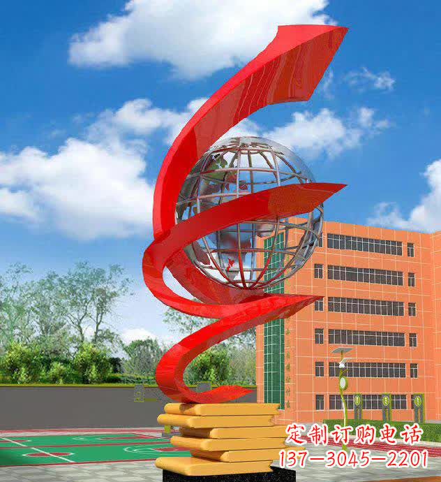 苏州校园不锈钢书籍标志雕塑