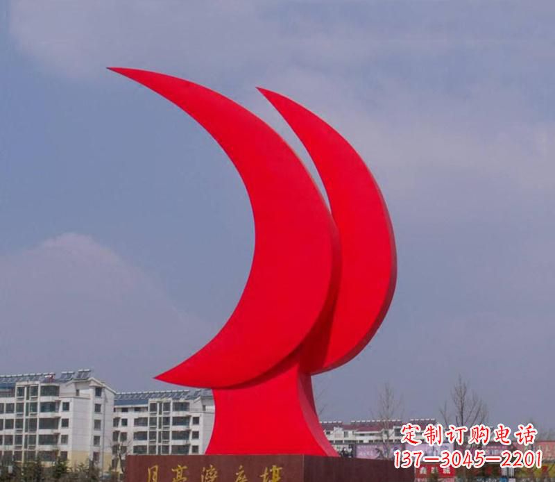 苏州校园抽象创意月亮景观雕塑