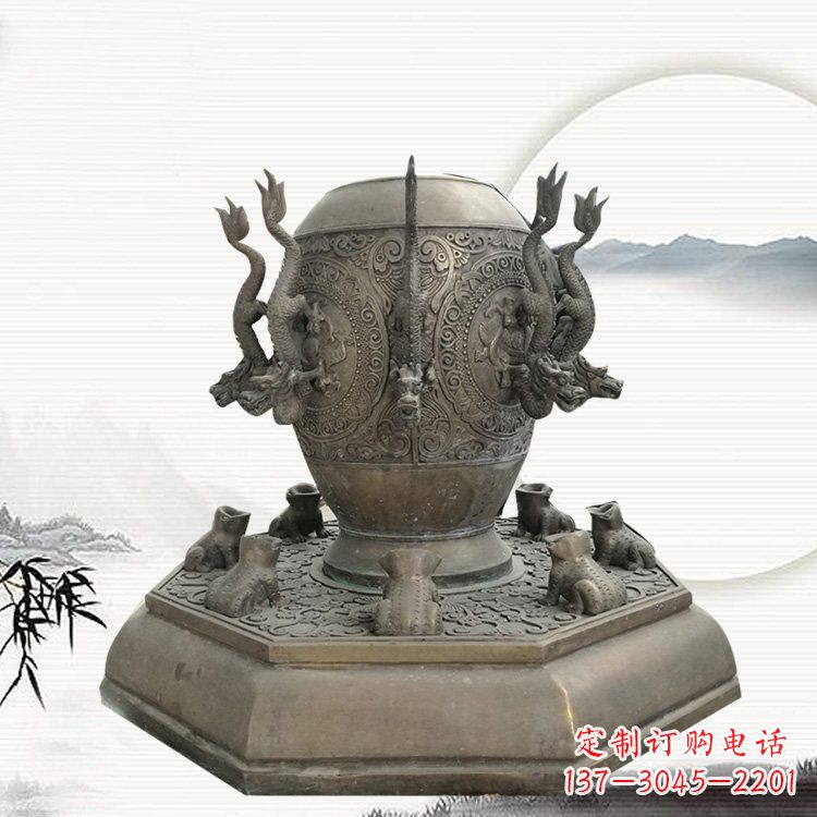苏州校园地动仪铜雕