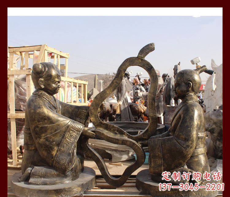 苏州校园孔融让梨铜雕