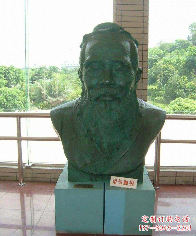 苏州校园孔子胸像名人铜雕