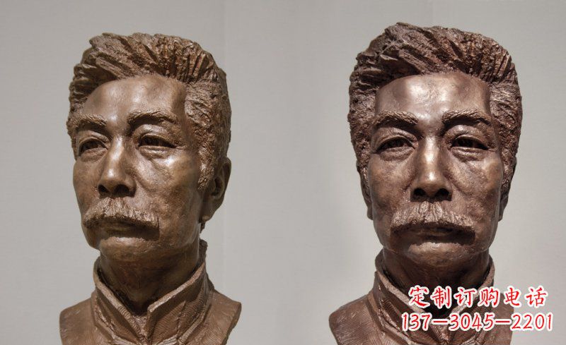 苏州校园鲁迅头像名人铜雕