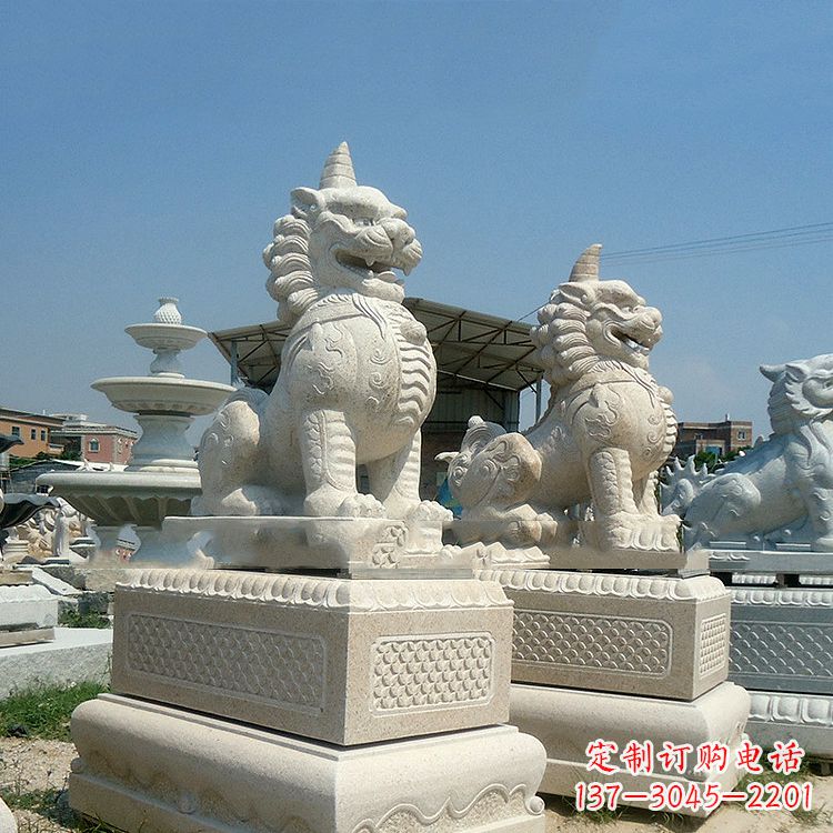 苏州獬豸 石雕 独角兽-法院大门神兽雕塑