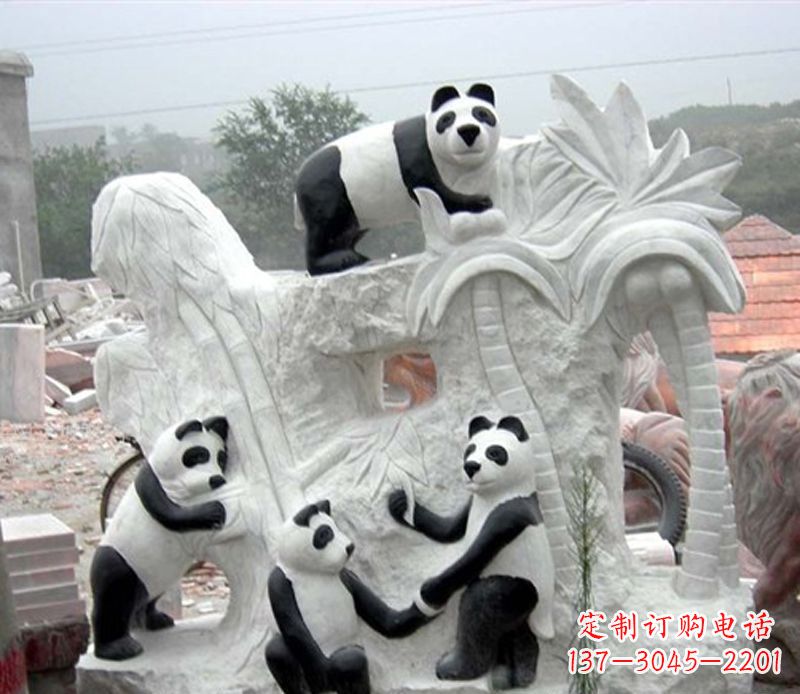 苏州熊猫动物景观石雕