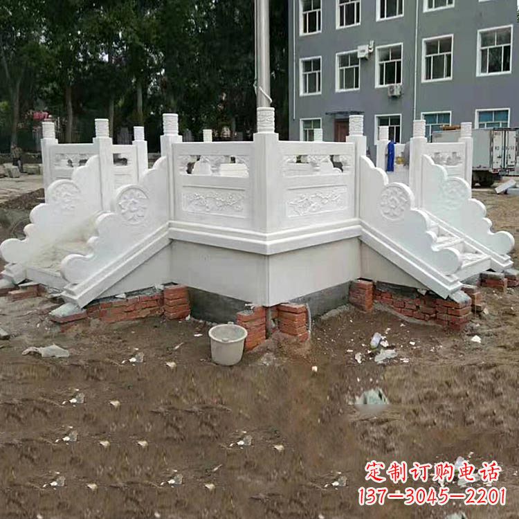 苏州学校汉白玉升旗台石雕