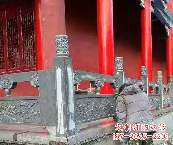 苏州园林仿古石栏板景观石雕 (9)