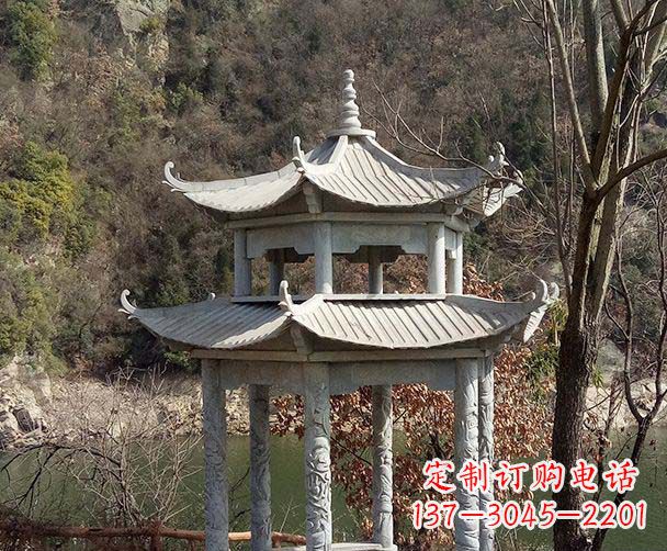 苏州园林仿古双层石雕凉亭