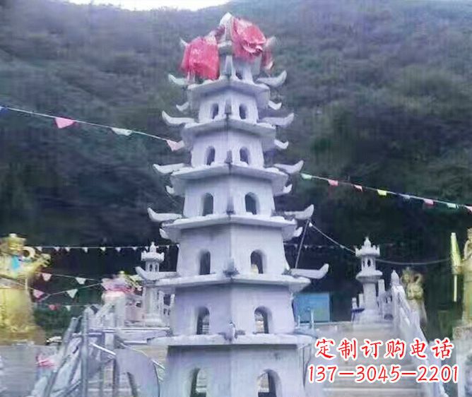 苏州园林景观大理石宝塔石雕