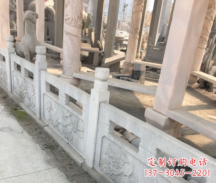 苏州园林景观大理石浮雕栏板石雕