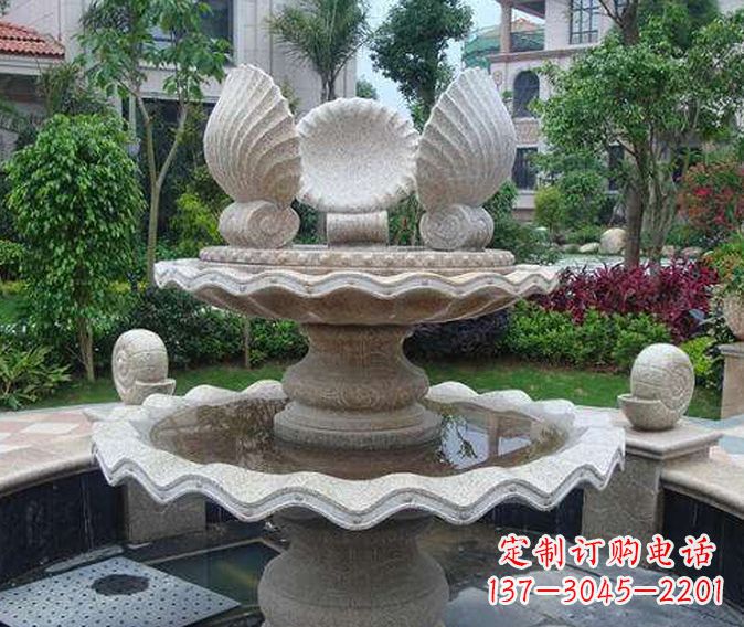 苏州园林景观多层喷泉石雕