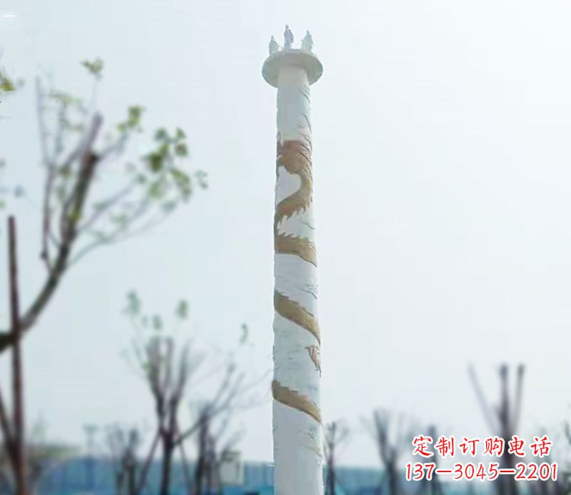 苏州园林龙柱景观不锈钢