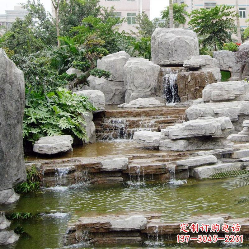 苏州园林石头假山流水