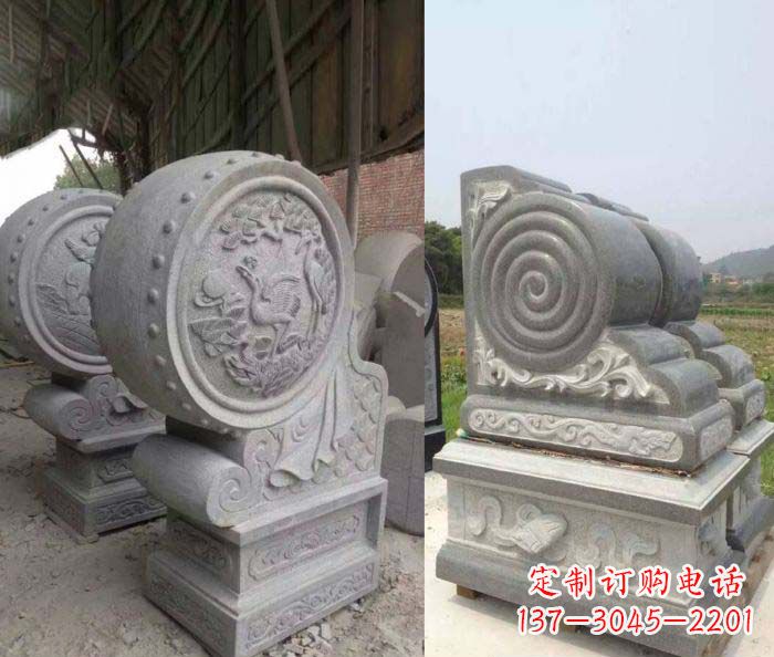 苏州招财抱鼓石大理石门墩