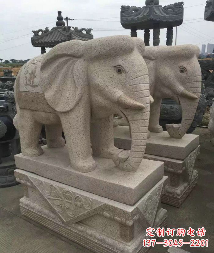 苏州招财进宝大理石大象石雕