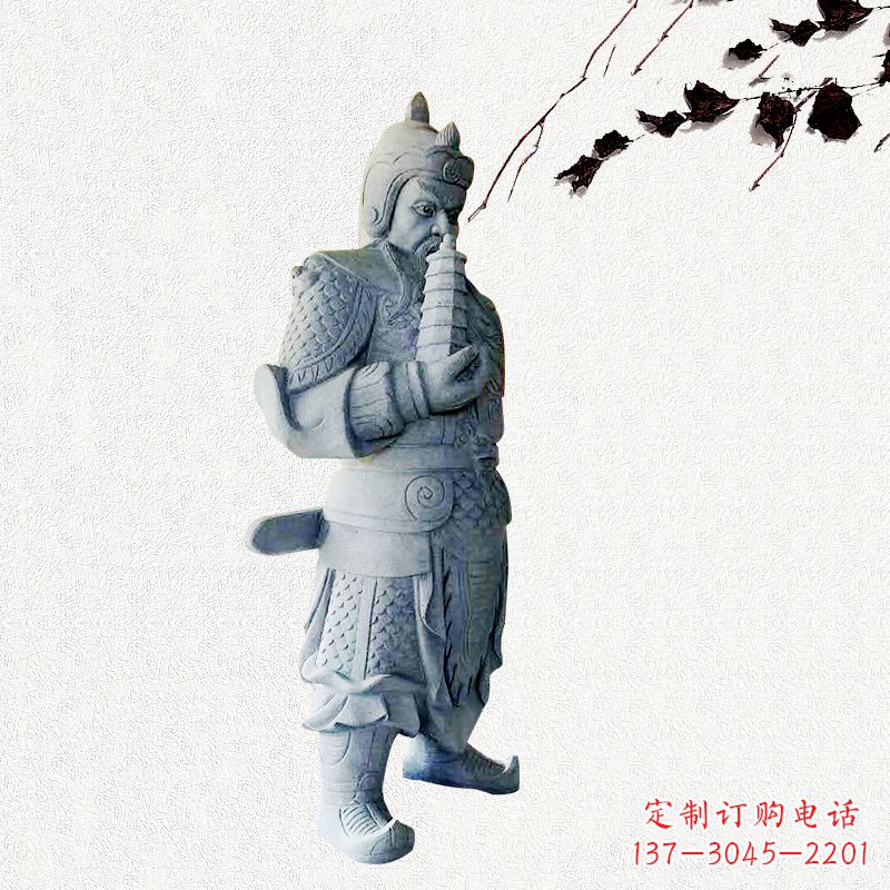 苏州中国古代神话中的托塔天王石雕塑