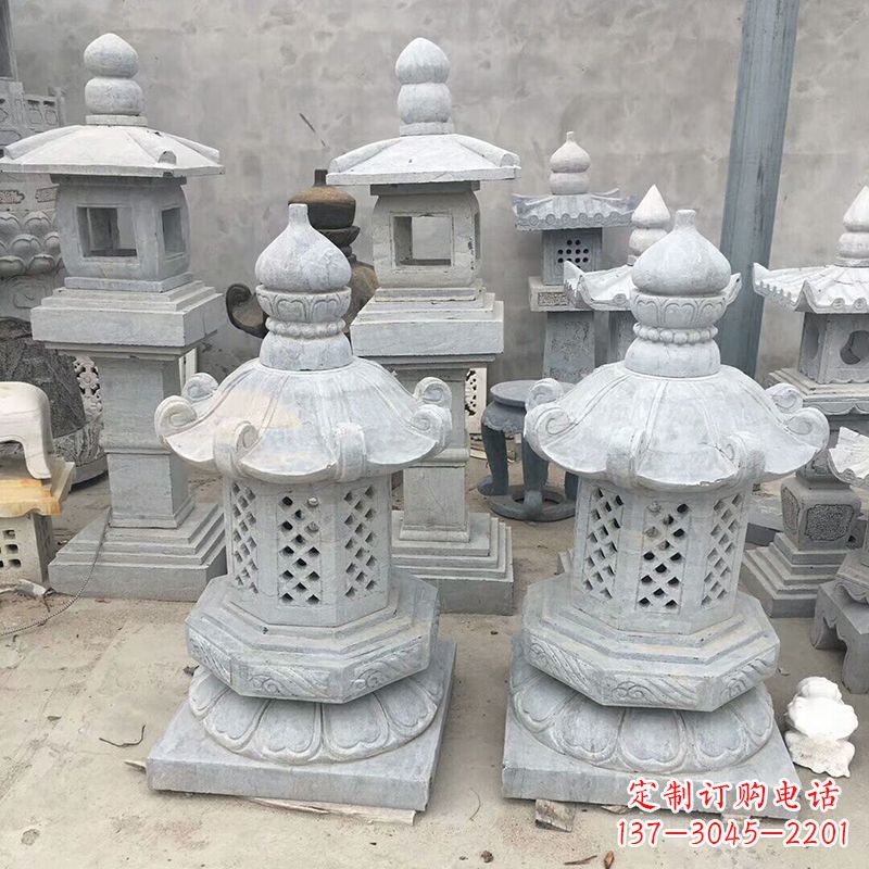 苏州中式低墩石雕灯笼