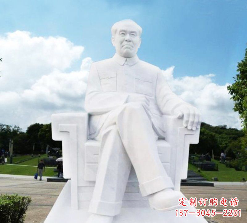苏州朱德坐式伟人石雕