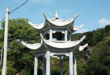 苏州园林双层凉亭石雕