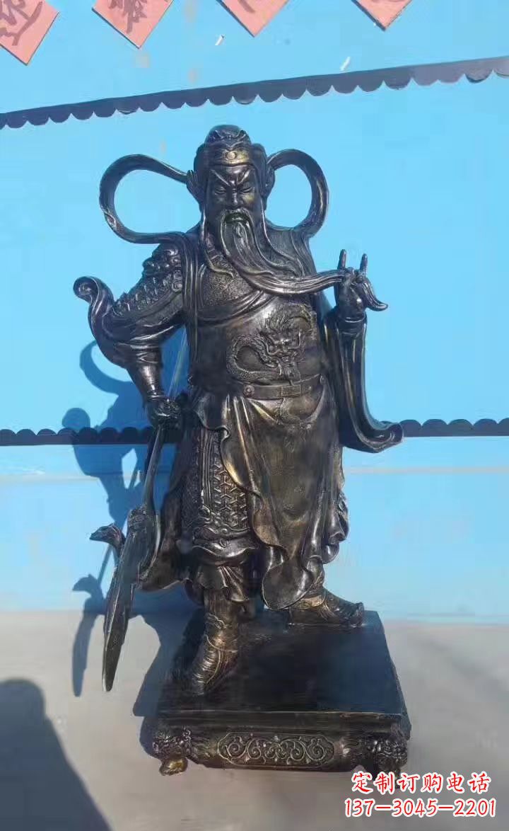 苏州铸铜关公武财神铜雕