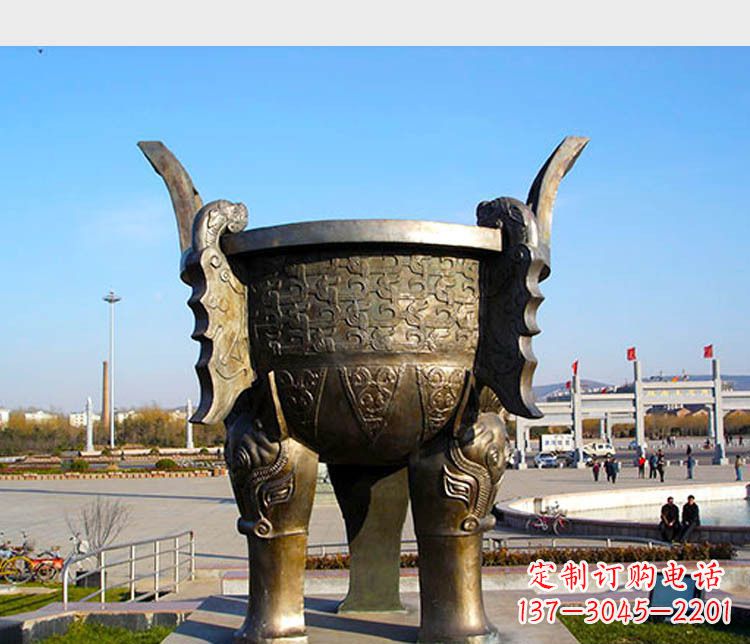 苏州铸铜广场圆形景观香炉
