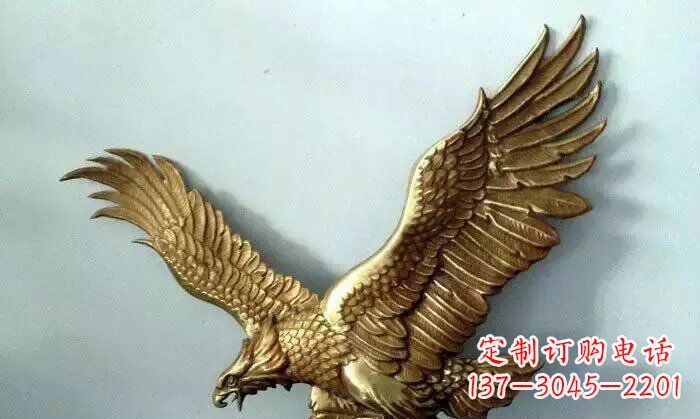 苏州铸铜老鹰企业动物铜雕 (2)