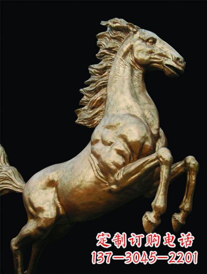 苏州铸铜鎏金马儿雕塑