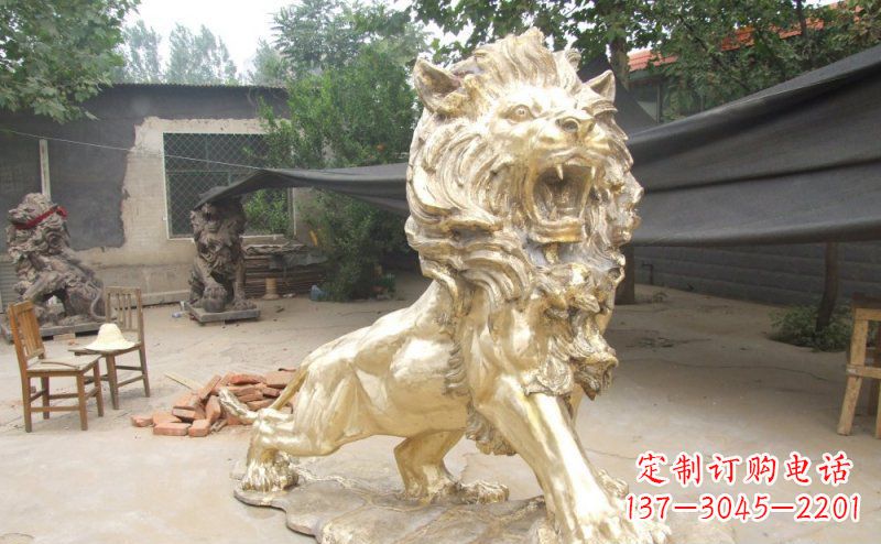 苏州铸铜狮子铜雕 (3)