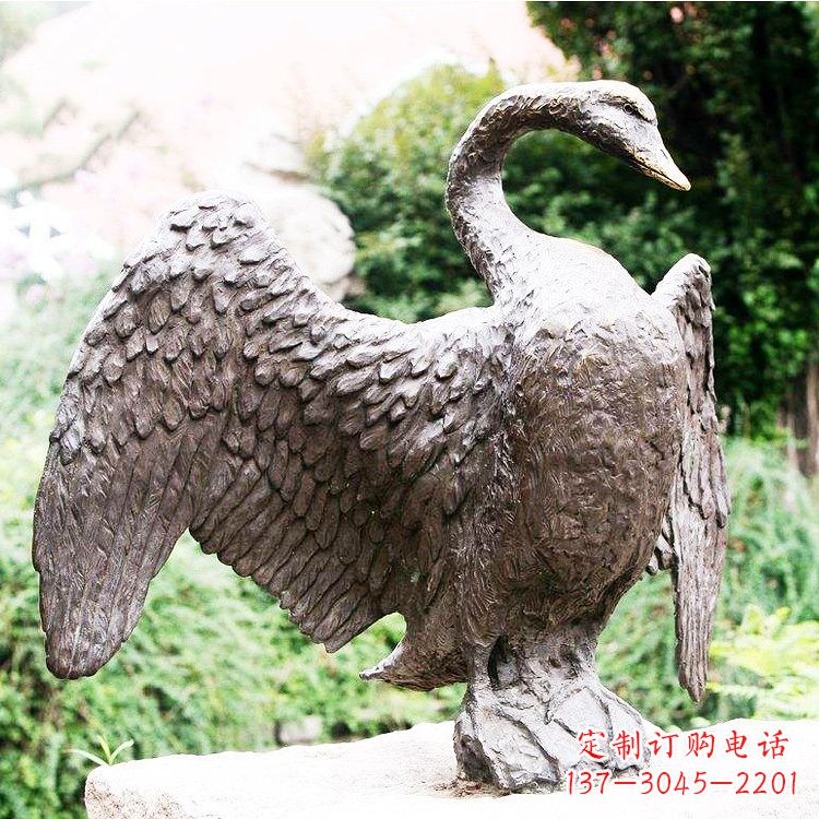 苏州铸铜天鹅雕塑