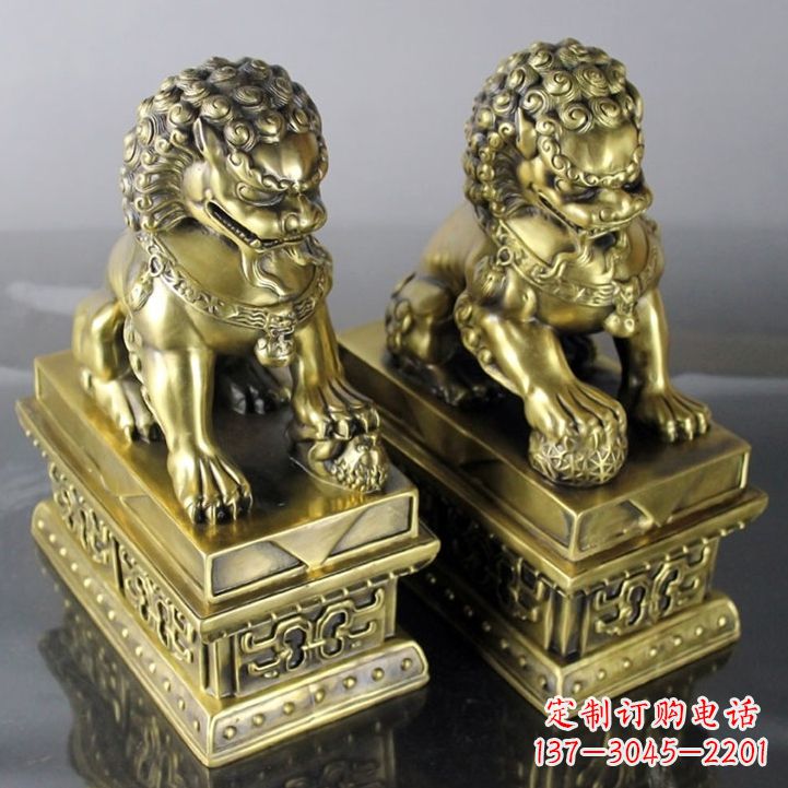 苏州铸铜天安门狮子雕塑