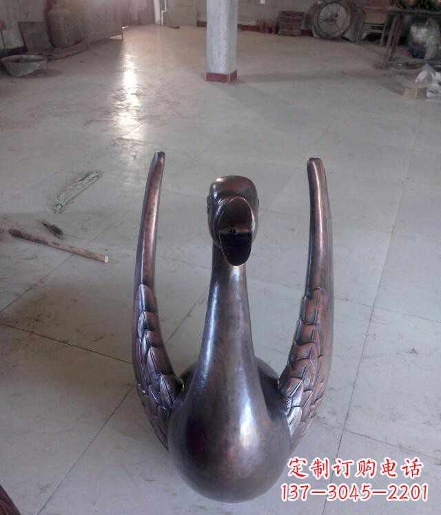 苏州铸铜天鹅公园动物铜雕