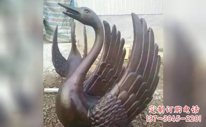 苏州铸铜天鹅铜雕