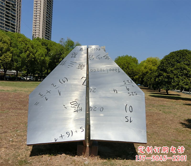 苏州不锈钢细节飞机雕塑