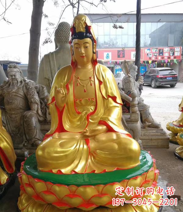 苏州宗教庙宇玻璃钢观音菩萨雕像