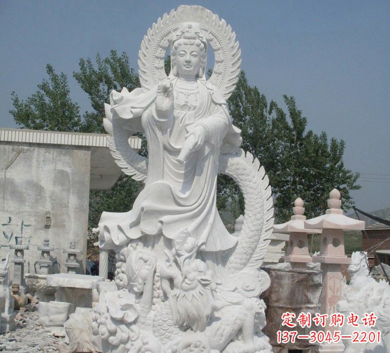 苏州宗教庙宇乘龙观音石雕