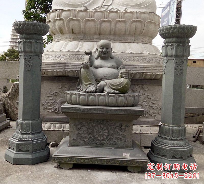 苏州宗教庙宇如意弥勒佛石雕