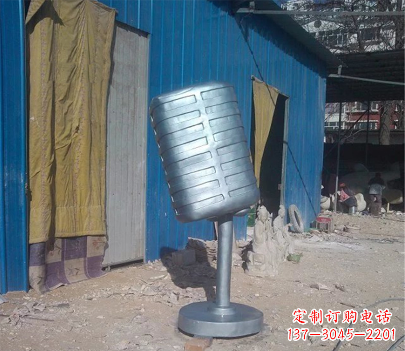 苏州欧式不锈钢无线话筒雕塑